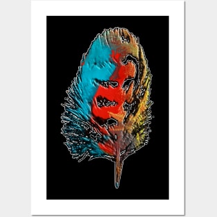 Turquoise Feather Posters and Art